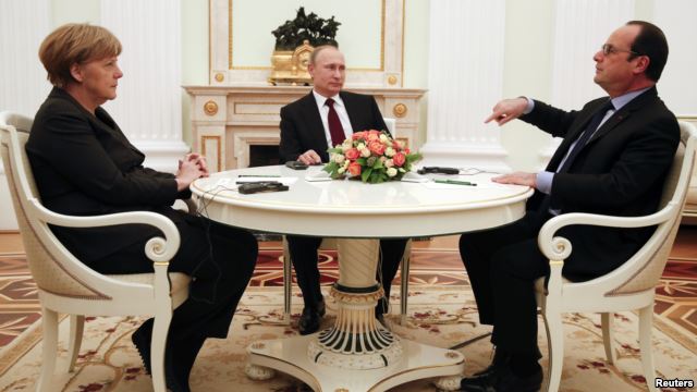 Франция, Германия и Россия поддержали полное прекращение огня на Украине